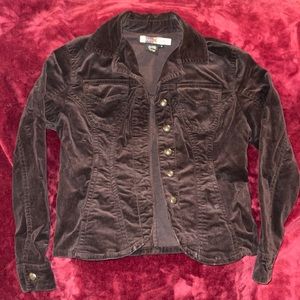 Brown fitted corduroy jacket